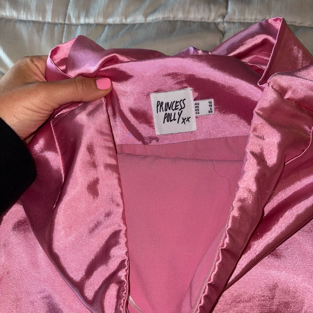 princess polly satin mini dress - Picture 3 of 4